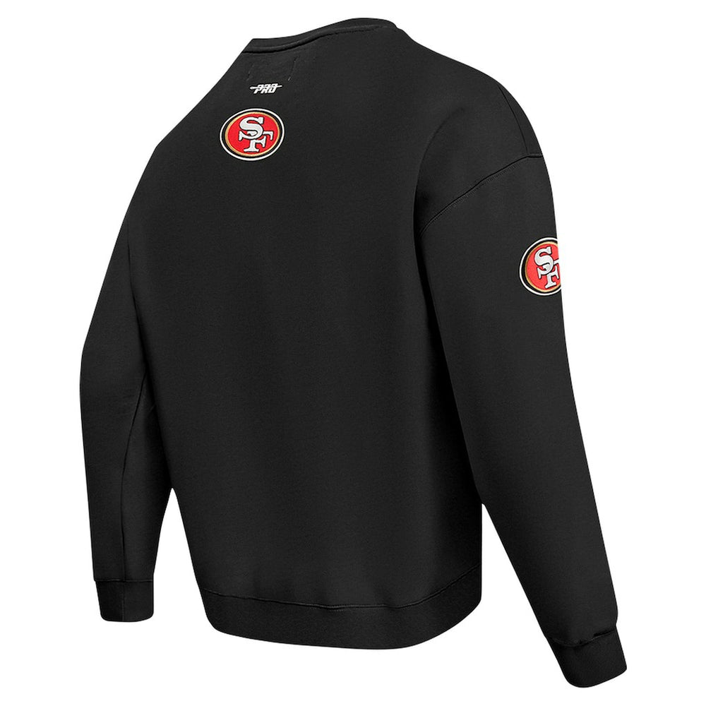 San Francisco 49ers Pro Standard Turn It Up Drop Shoulder Pullover Sweatshirt - Black for sale