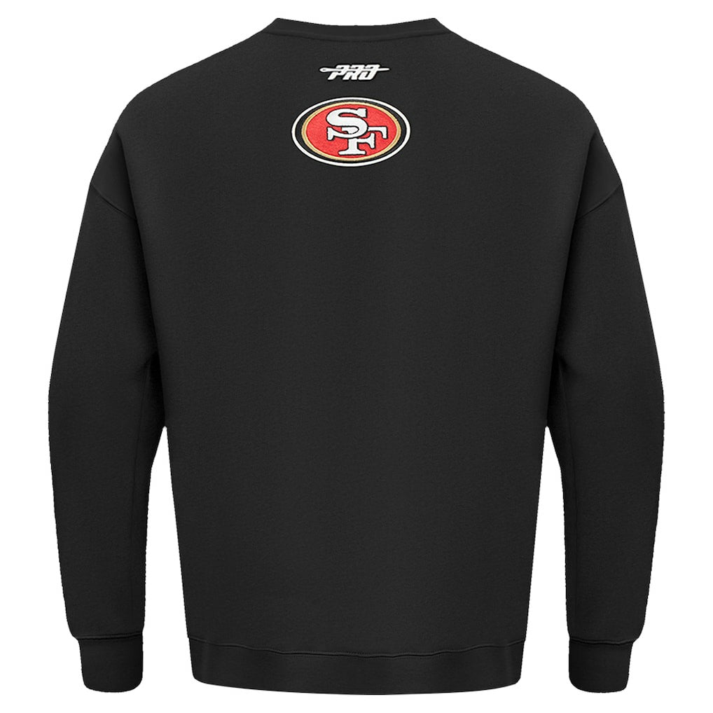 San Francisco 49ers Pro Standard Turn It Up Drop Shoulder Pullover Sweatshirt - Black for sale