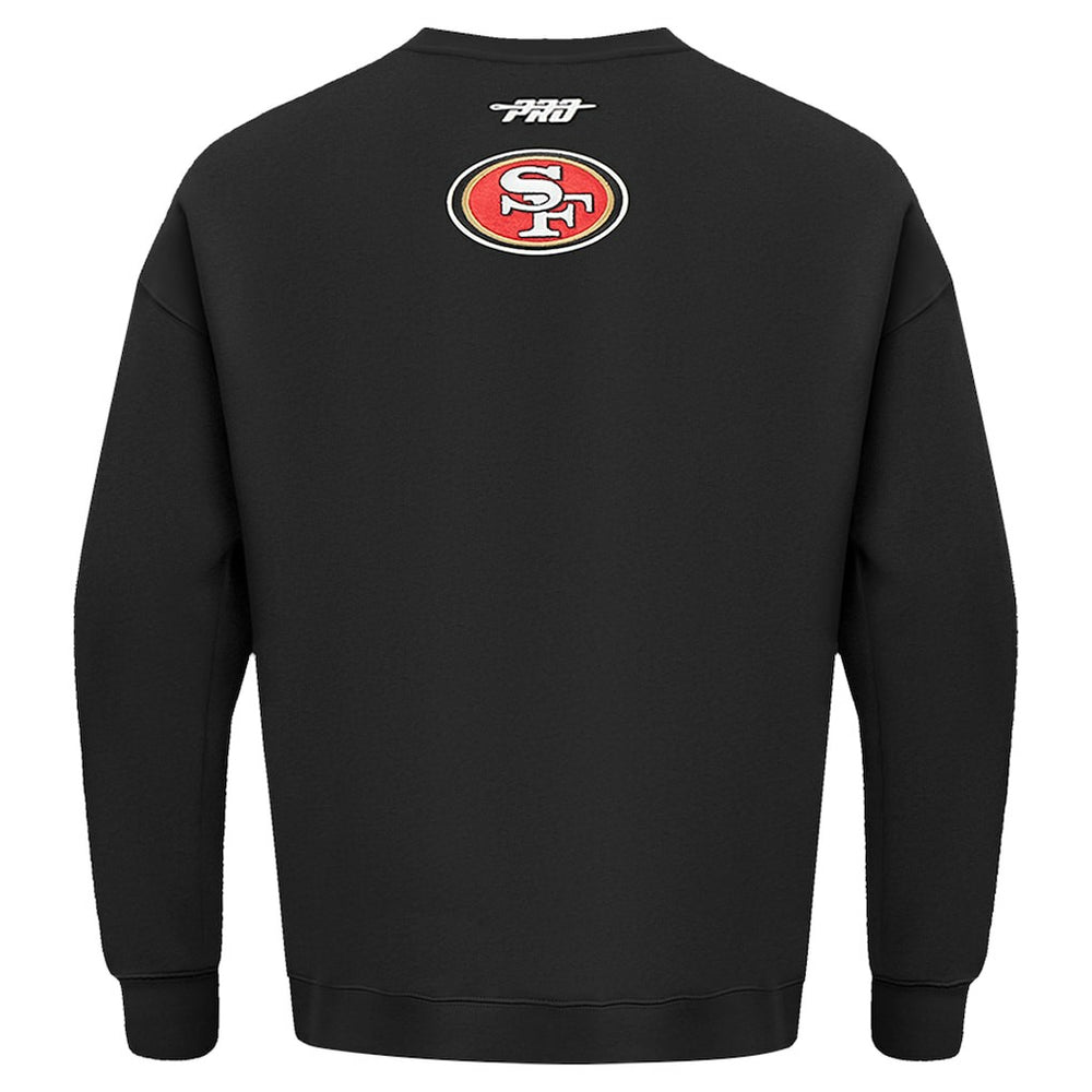 San Francisco 49ers Pro Standard Turn It Up Drop Shoulder Pullover Sweatshirt - Black for sale