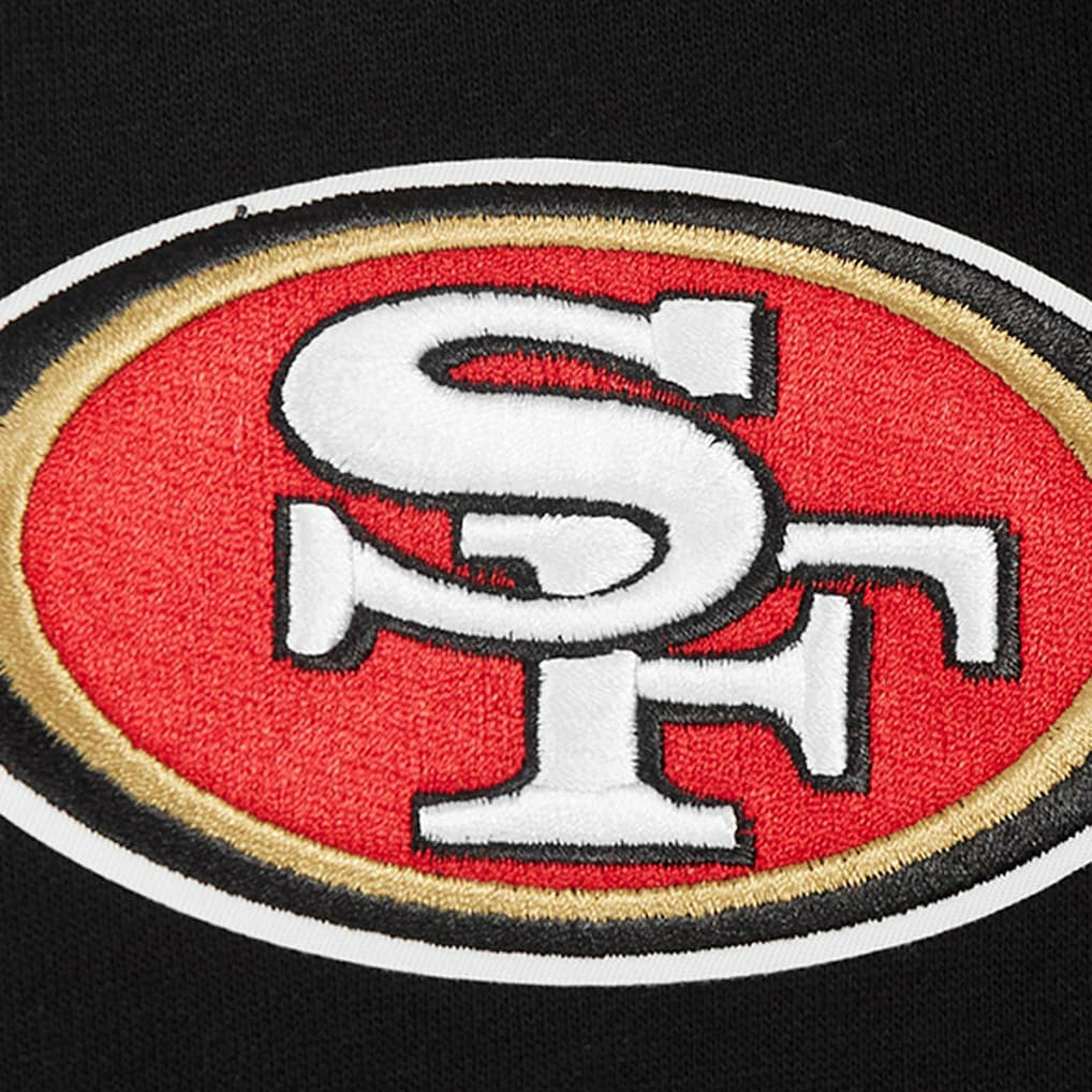 San Francisco 49ers Pro Standard Turn It Up Drop Shoulder Pullover Sweatshirt - Black for sale