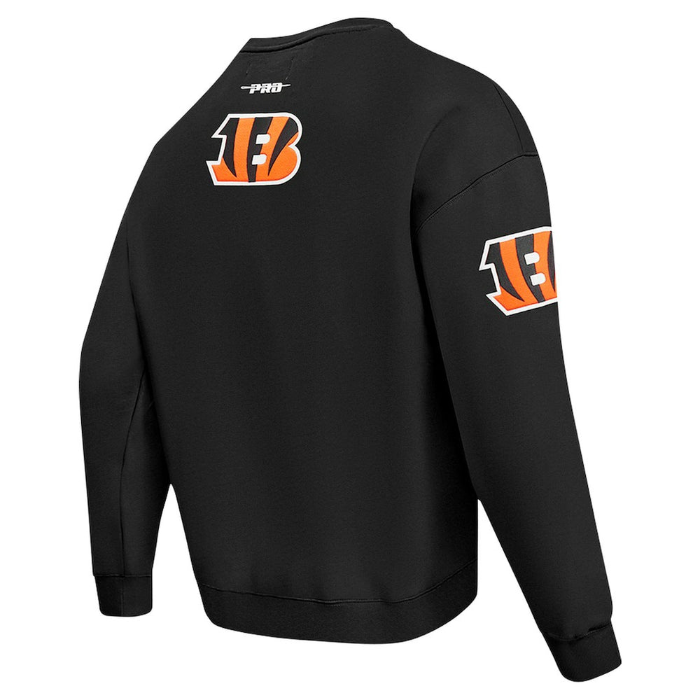 Cincinnati Bengals Pro Standard Turn It Up Drop Shoulder Pullover Sweatshirt - Black cheap