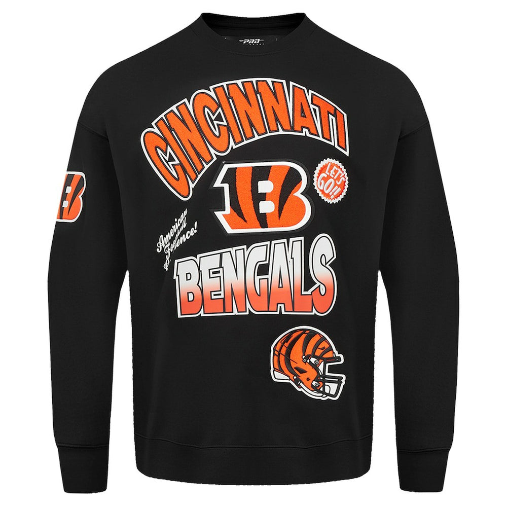Cincinnati Bengals Pro Standard Turn It Up Drop Shoulder Pullover Sweatshirt - Black cheap