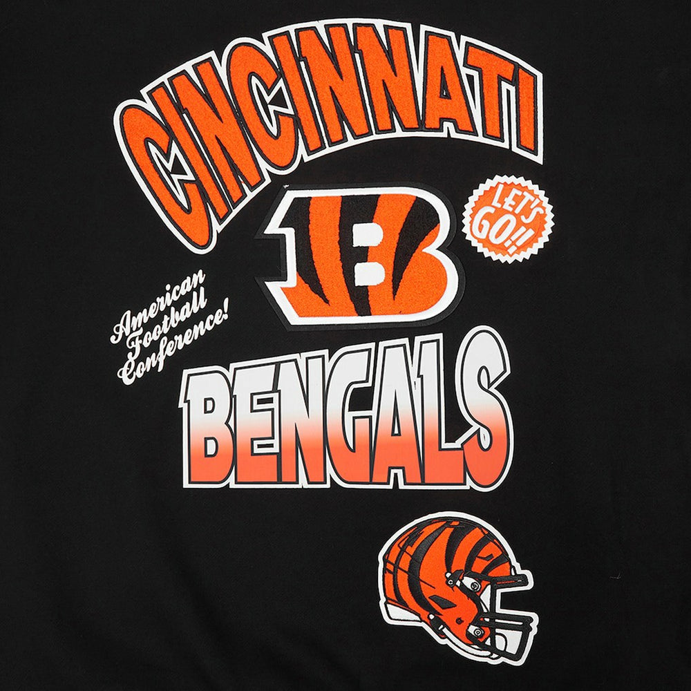 Cincinnati Bengals Pro Standard Turn It Up Drop Shoulder Pullover Sweatshirt - Black cheap