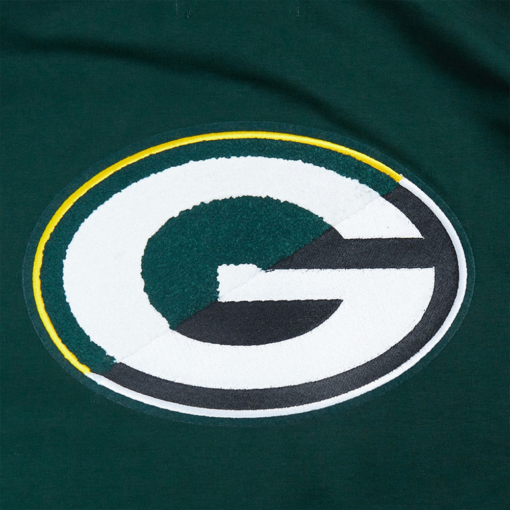 Green Bay Packers Pro Standard Split Logo Double Knit Full-Zip Hoodie - Green cheap