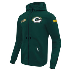 Green Bay Packers Pro Standard Split Logo Double Knit Full-Zip Hoodie - Green cheap