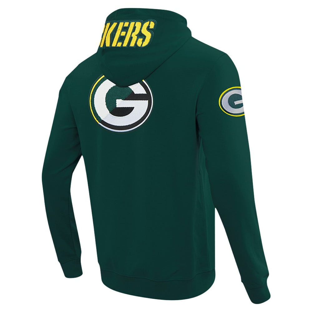 Green Bay Packers Pro Standard Split Logo Double Knit Full-Zip Hoodie - Green cheap