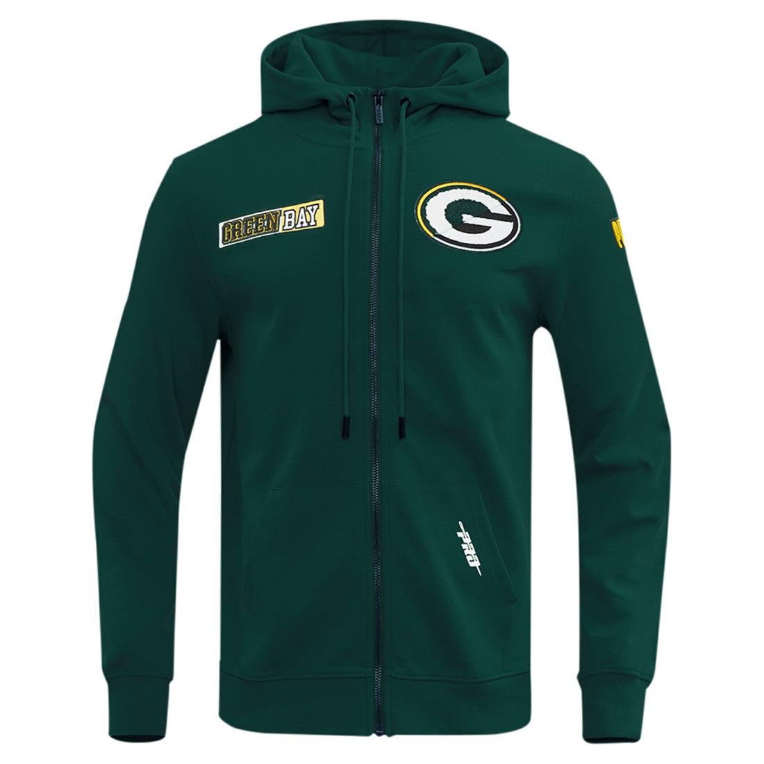 Green Bay Packers Pro Standard Split Logo Double Knit Full-Zip Hoodie - Green cheap