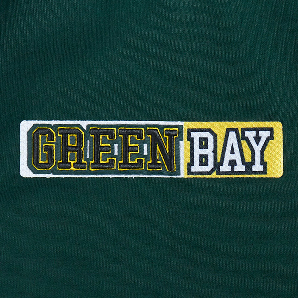 Green Bay Packers Pro Standard Split Logo Double Knit Full-Zip Hoodie - Green cheap