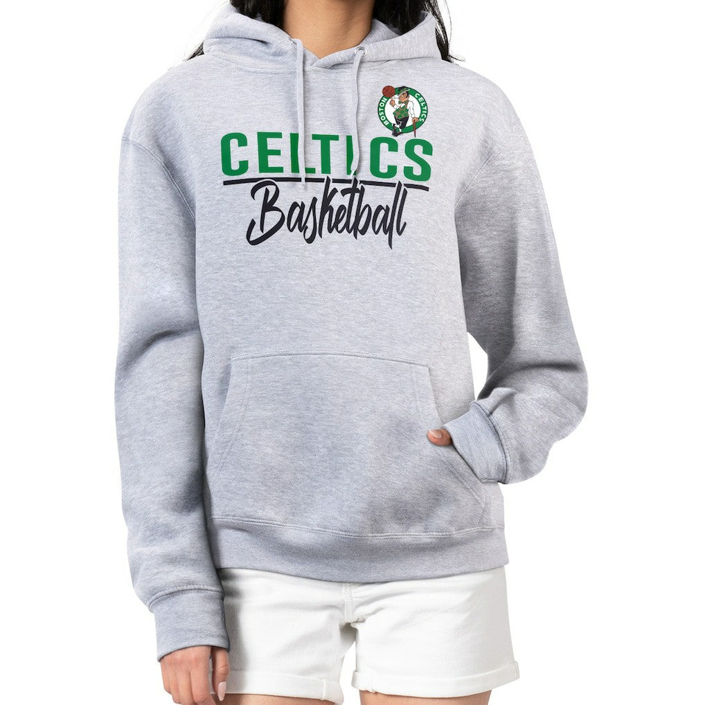 Boston Celtics G-III 4Her by Carl Banks Women's Graphics Fleece Pullover Hoodie - Heather Gray outlet