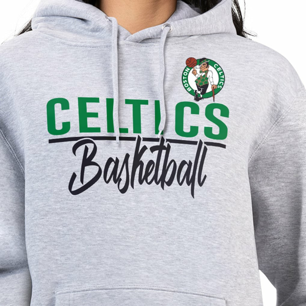 Boston Celtics G-III 4Her by Carl Banks Women's Graphics Fleece Pullover Hoodie - Heather Gray outlet