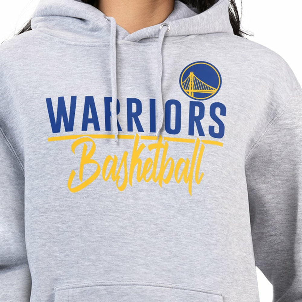 Golden State Warriors G-III 4Her by Carl Banks Women's Graphics Fleece Pullover Hoodie sale - Heather Gray discount