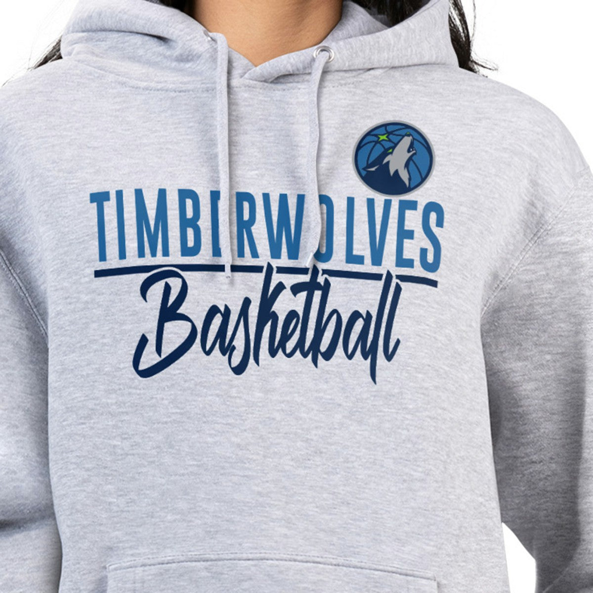 Minnesota Timberwolves G-III 4Her by Carl Banks Women's Graphics Fleece Pullover Hoodie - Heather Gray discount