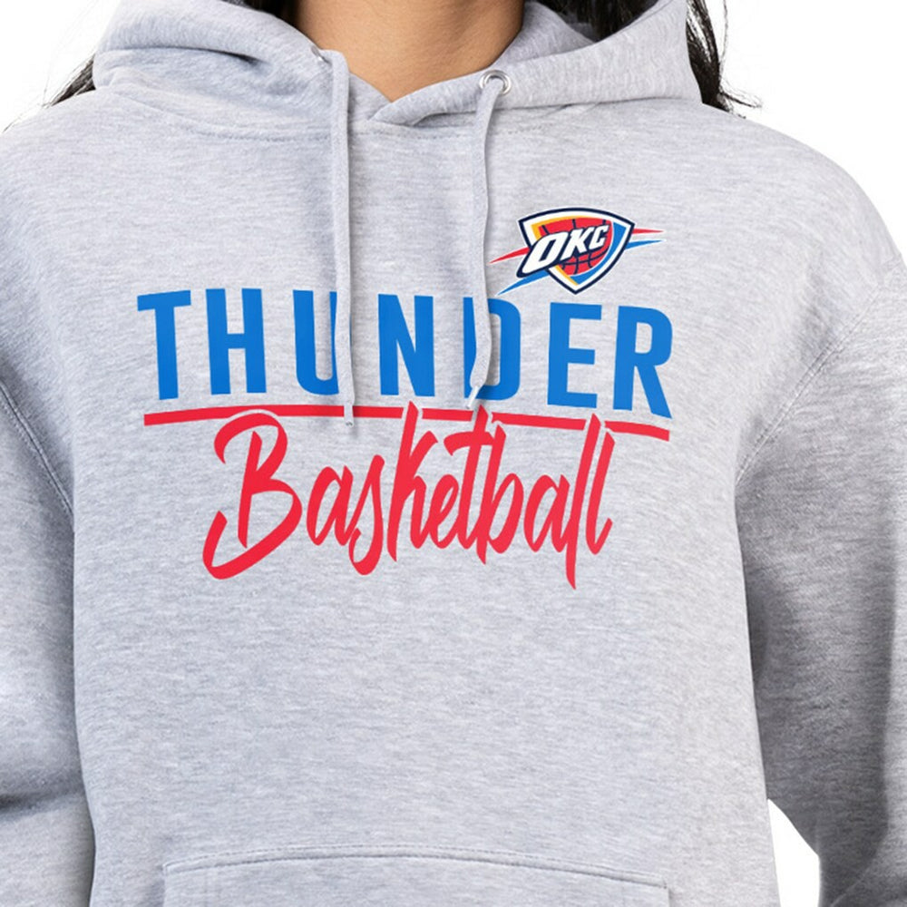 Oklahoma City Thunder G-III 4Her by Carl Banks Women's Graphics Fleece Pullover Hoodie - Heather Gray on sale