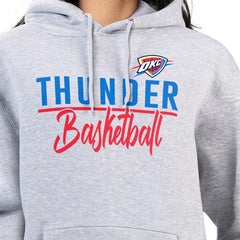 Oklahoma City Thunder G-III 4Her by Carl Banks Women's Graphics Fleece Pullover Hoodie - Heather Gray on sale