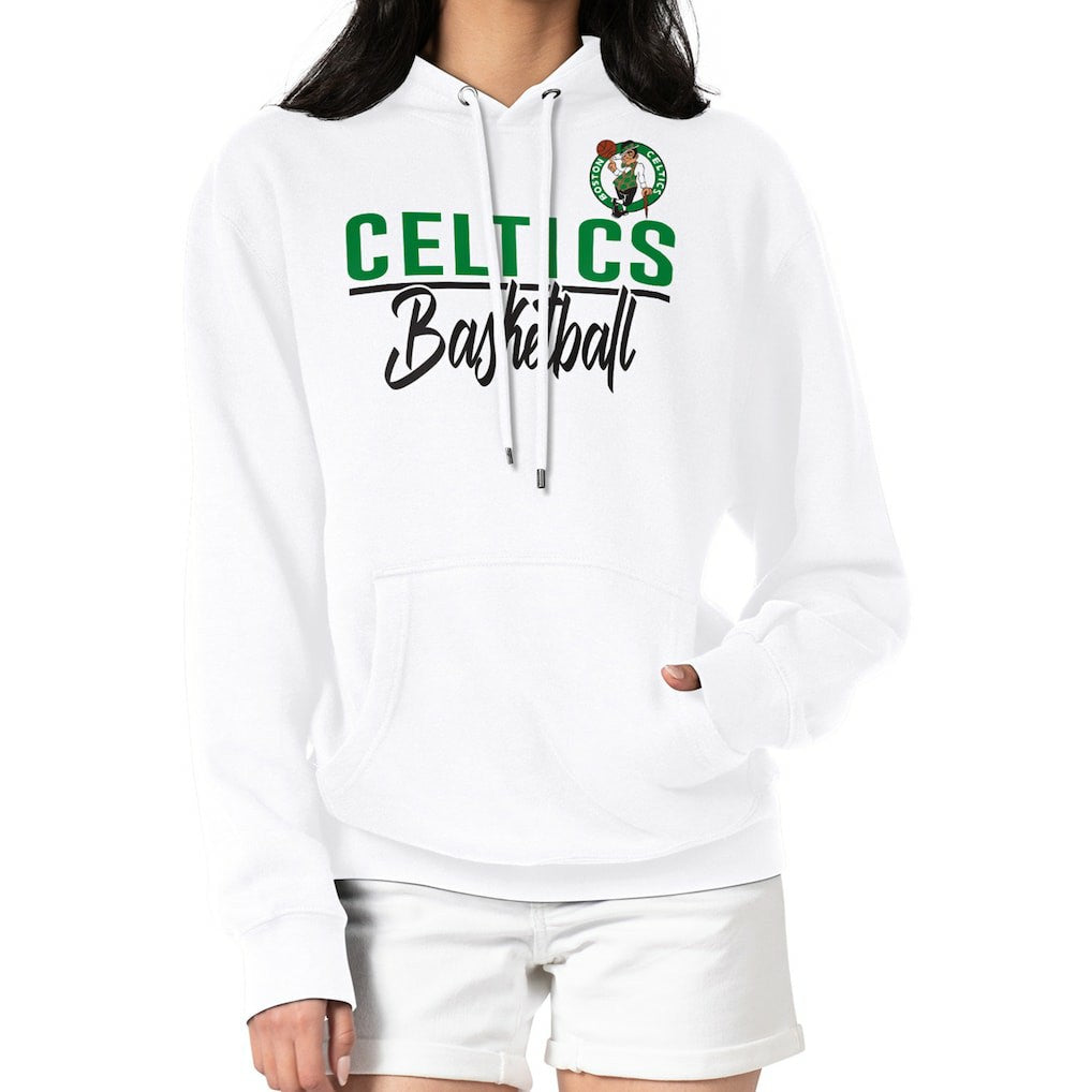 Boston Celtics G-III 4Her by Carl Banks Women's Graphics Fleece Pullover Hoodie - White online