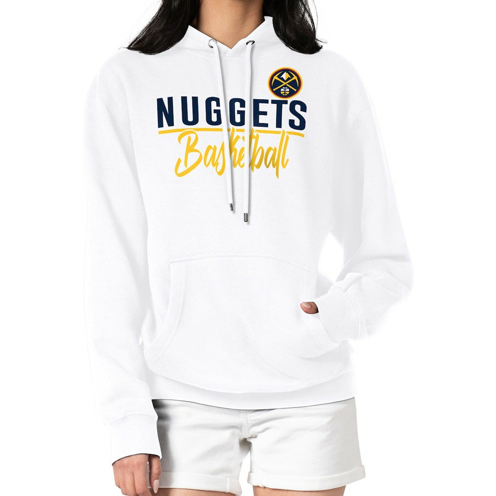 Denver Nuggets G-III 4Her by Carl Banks Women's Graphics Fleece Pullover Hoodie sale - White shop