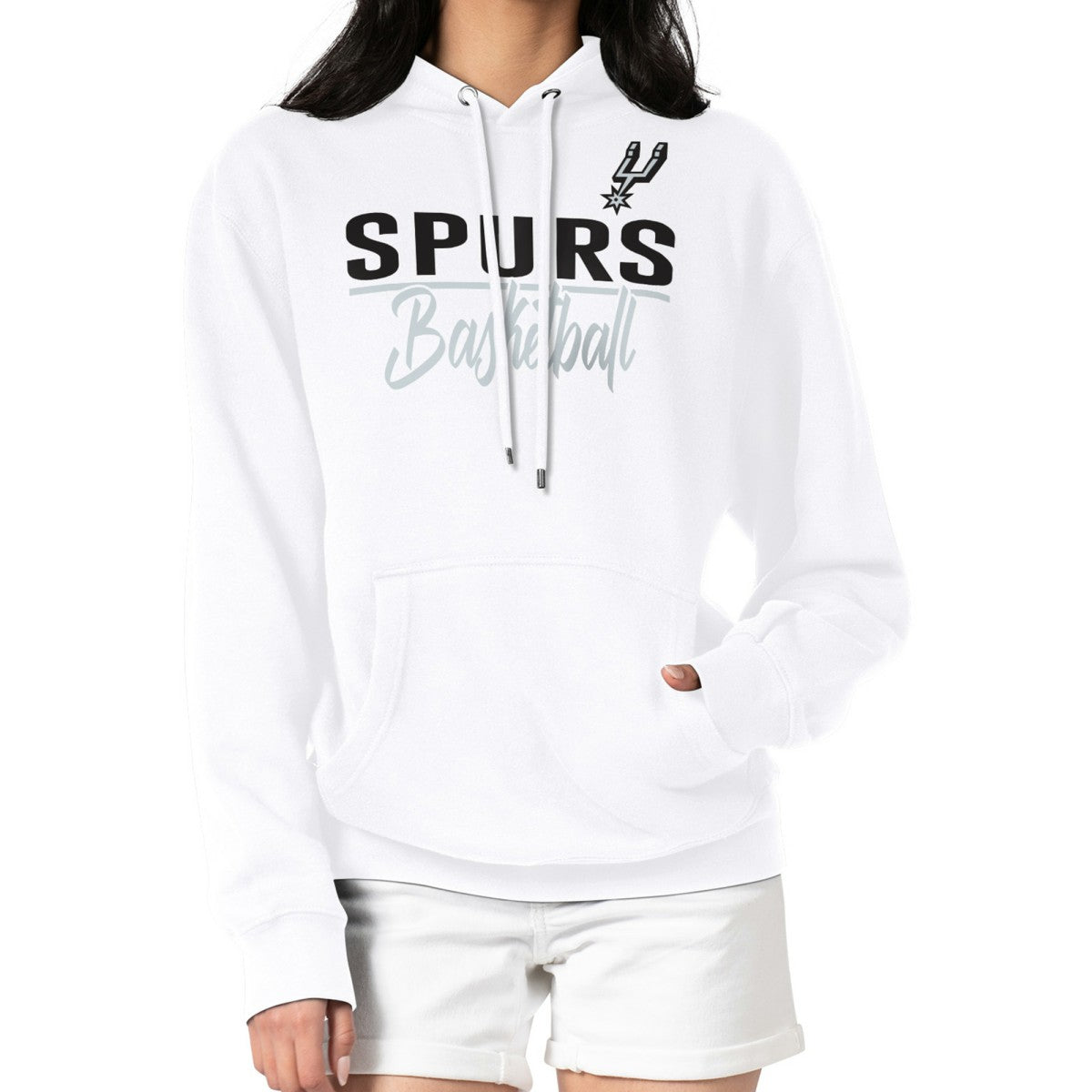 San Antonio Spurs G-III 4Her by Carl Banks Women's Graphics Fleece Pullover Hoodie - White discount