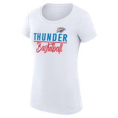 Oklahoma City Thunder G-III 4Her by Carl Banks Women's Super-Slim Fit Lightweight Team Sport V-Neck T-Shirt - White outlet
