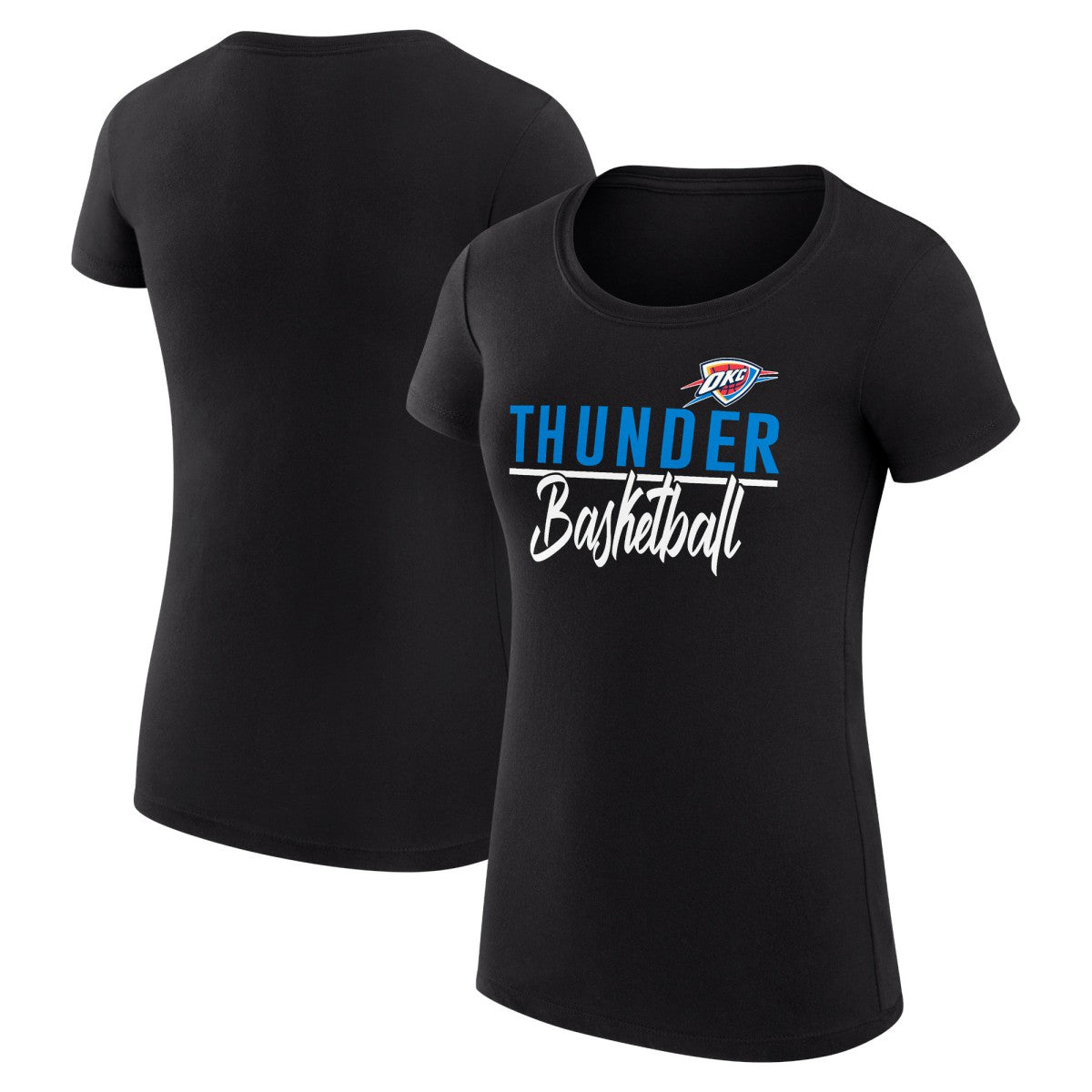 Oklahoma City Thunder G-III 4Her by Carl Banks Women's Super-Slim Fit Lightweight Team Sport V-Neck T-Shirt - Black cheap
