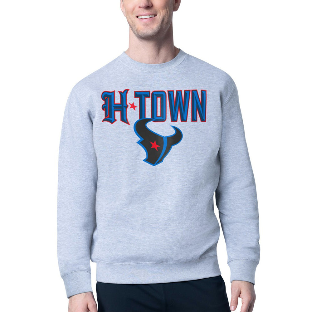 Houston Texans Starter H-Town Graphic Fleece Pullover Sweatshirt - Heather Gray discount