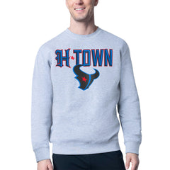 Houston Texans Starter H-Town Graphic Fleece Pullover Sweatshirt - Heather Gray discount