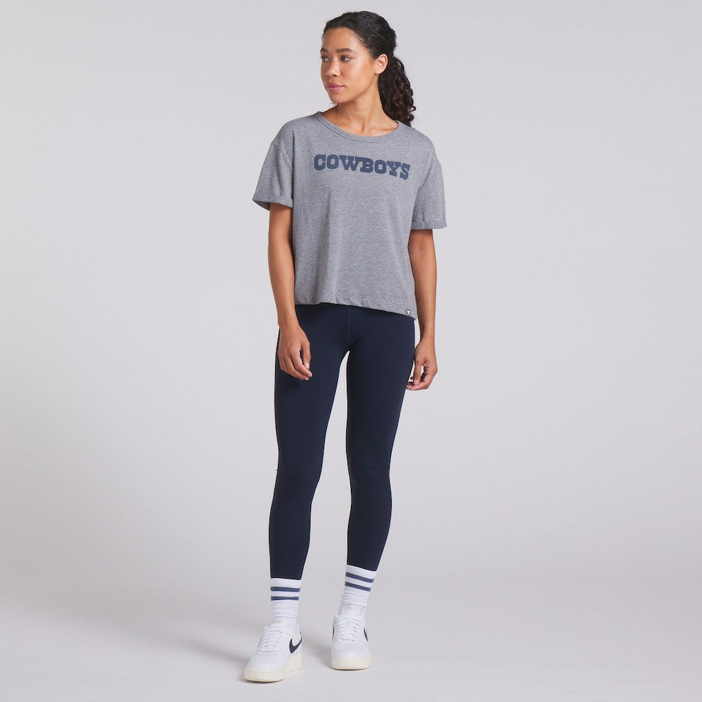 Dallas Cowboys Women's Swing Pass Tri-Blend Boxy T-Shirt - Heather Gray on sale
