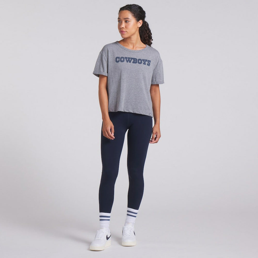 Dallas Cowboys Women's Swing Pass Tri-Blend Boxy T-Shirt - Heather Gray on sale