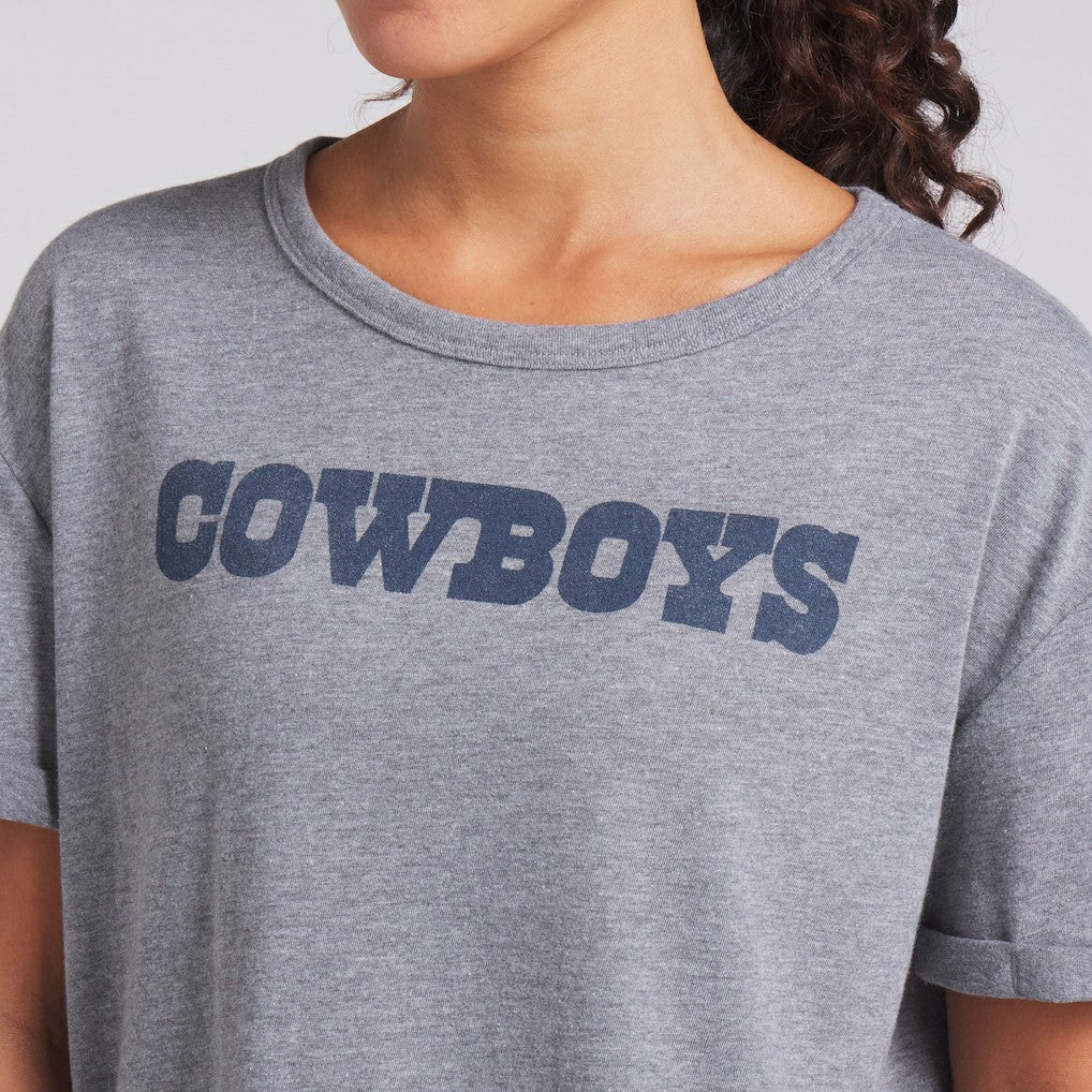 Dallas Cowboys Women's Swing Pass Tri-Blend Boxy T-Shirt - Heather Gray on sale