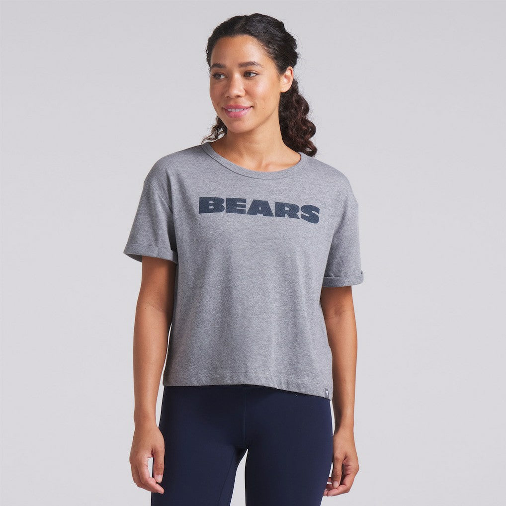 Chicago Bears Women's Swing Pass Tri-Blend Boxy T-Shirt - Heather Gray sale
