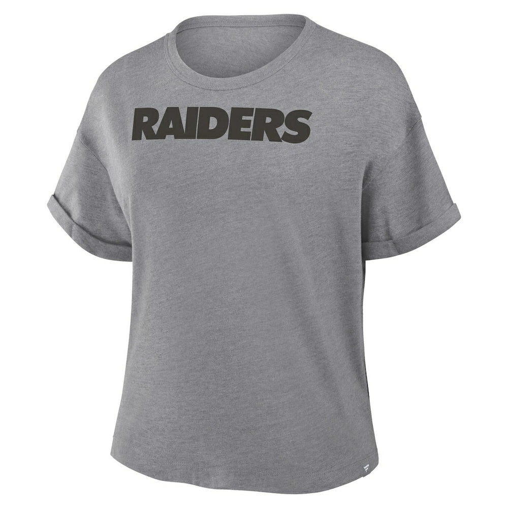 Las Vegas Raiders Women's Swing Pass Tri-Blend Boxy T-Shirt - Heather Gray cheap