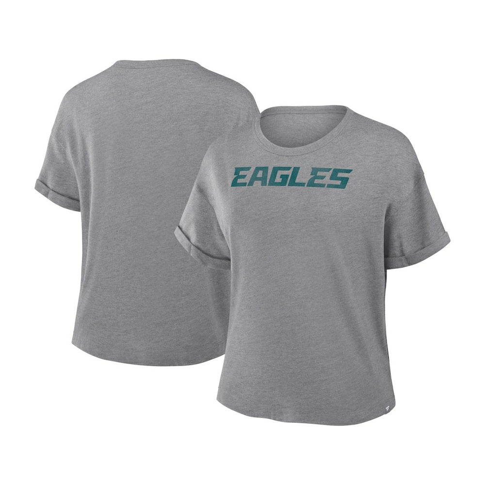 Philadelphia Eagles Women's Swing Pass Tri-Blend Boxy T-Shirt - Heather Gray online