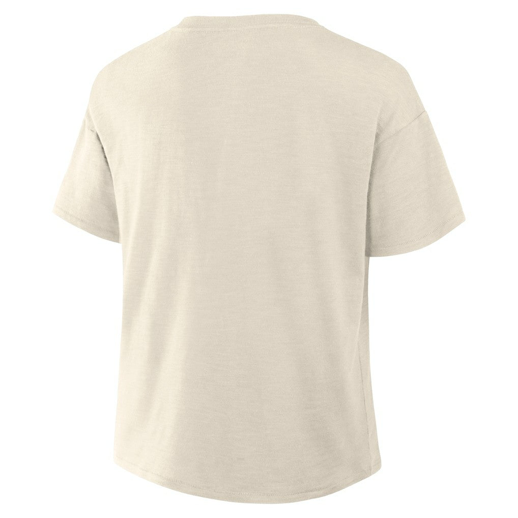 San Francisco 49ers Women's Trick Play Slub Boxy T-Shirt - Cream for sale
