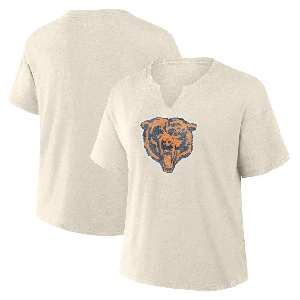 Chicago Bears Women's Trick Play Slub Boxy T-Shirt - Cream discount