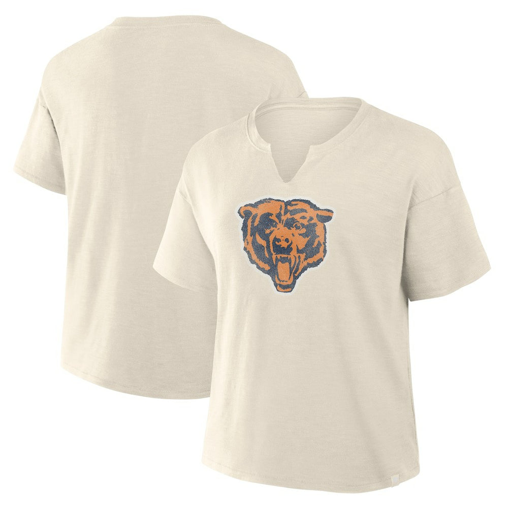 Chicago Bears Women's Trick Play Slub Boxy T-Shirt - Cream discount