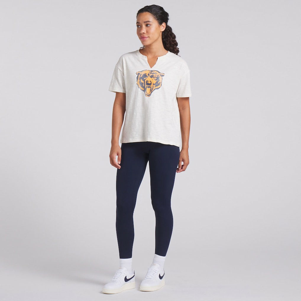 Chicago Bears Women's Trick Play Slub Boxy T-Shirt - Cream discount
