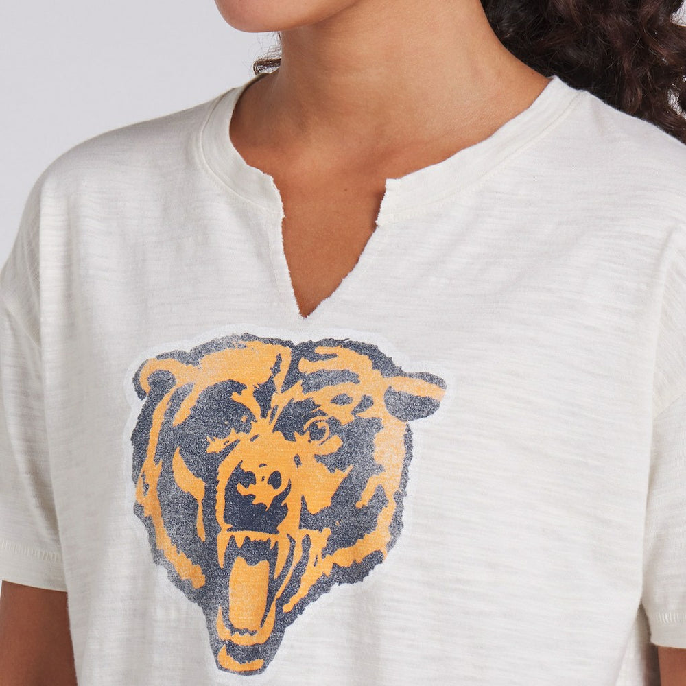 Chicago Bears Women's Trick Play Slub Boxy T-Shirt - Cream discount