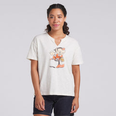 Cleveland Browns Women's Trick Play Slub Boxy T-Shirt - Cream cheap