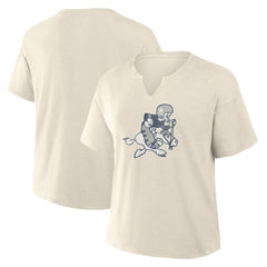 Dallas Cowboys Women's Trick Play Slub Boxy T-Shirt - Cream sale