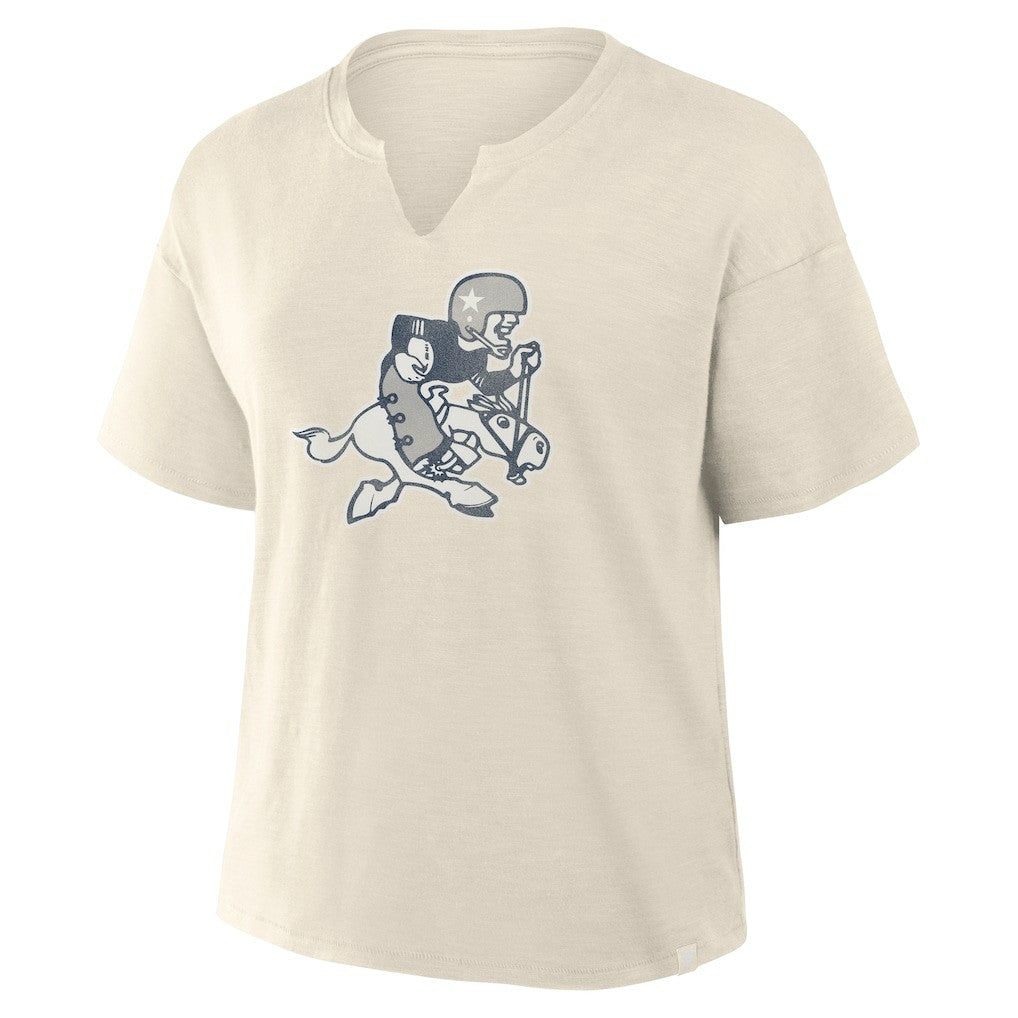 Dallas Cowboys Women's Trick Play Slub Boxy T-Shirt - Cream sale
