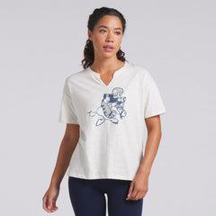 Dallas Cowboys Women's Trick Play Slub Boxy T-Shirt - Cream sale
