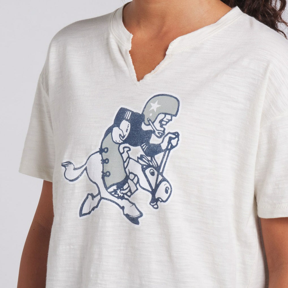 Dallas Cowboys Women's Trick Play Slub Boxy T-Shirt - Cream sale