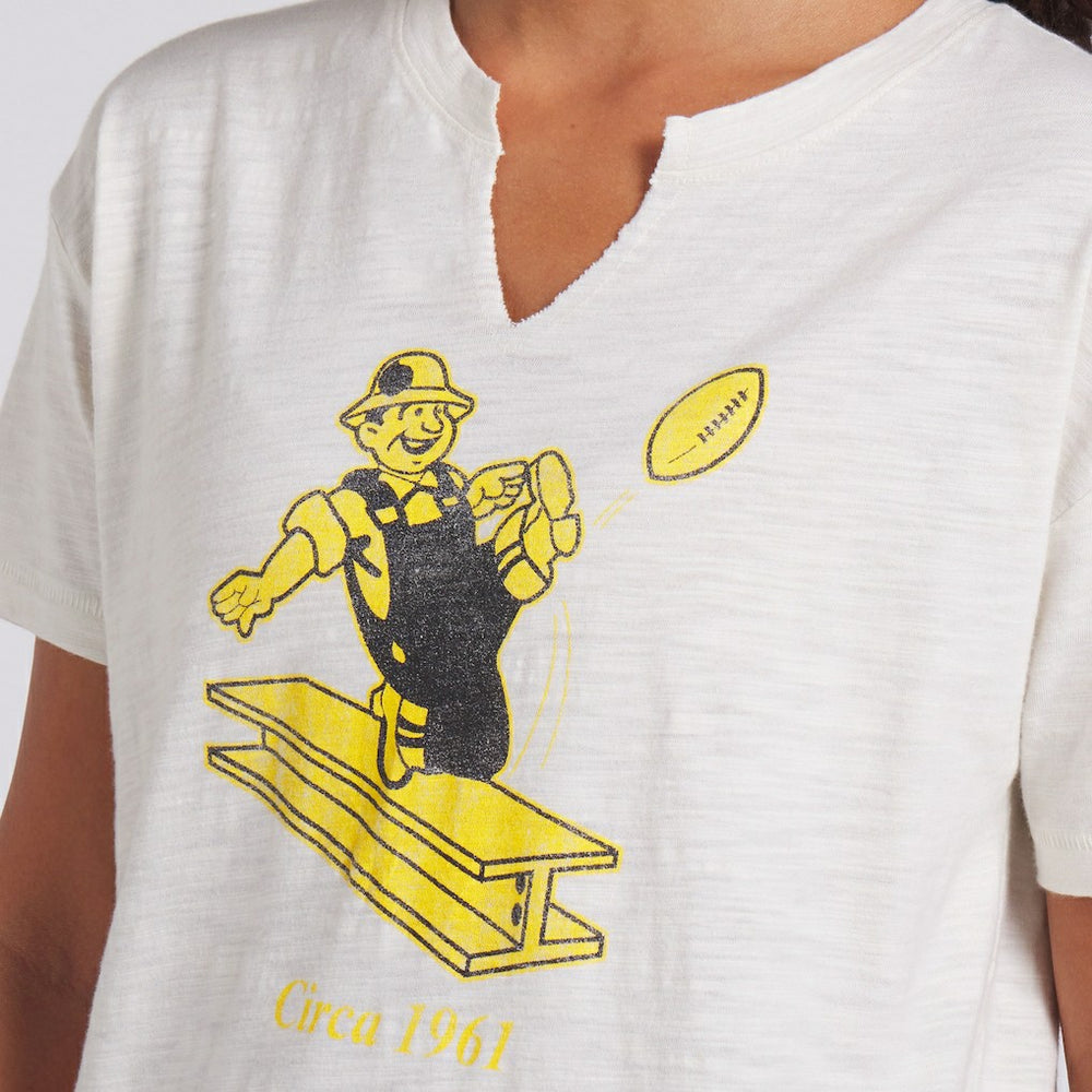 Pittsburgh Steelers Women's Trick Play Slub Boxy T-Shirt - Cream outlet