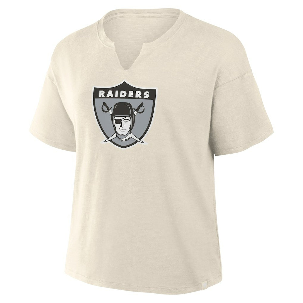Las Vegas Raiders Women's Trick Play Slub Boxy T-Shirt - Cream online