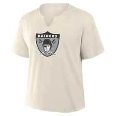 Las Vegas Raiders Women's Trick Play Slub Boxy T-Shirt - Cream online