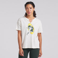 Green Bay Packers Women's Trick Play Slub Boxy T-Shirt - Cream online