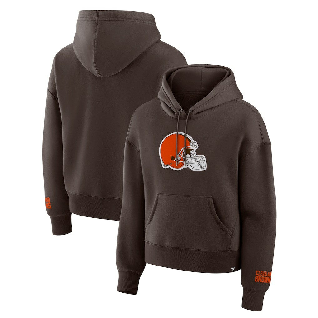 Cleveland Browns Women's Legacy Fleece Pullover Hoodie - Brown sale