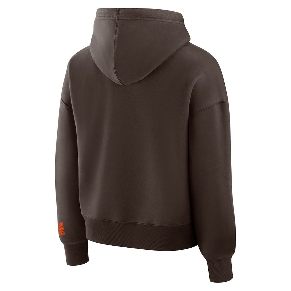 Cleveland Browns Women's Legacy Fleece Pullover Hoodie - Brown sale