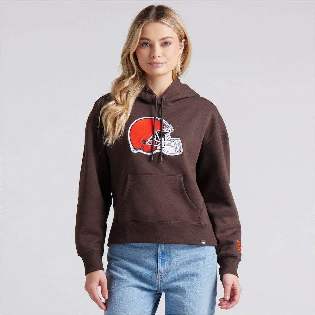 Cleveland Browns Women's Legacy Fleece Pullover Hoodie - Brown sale