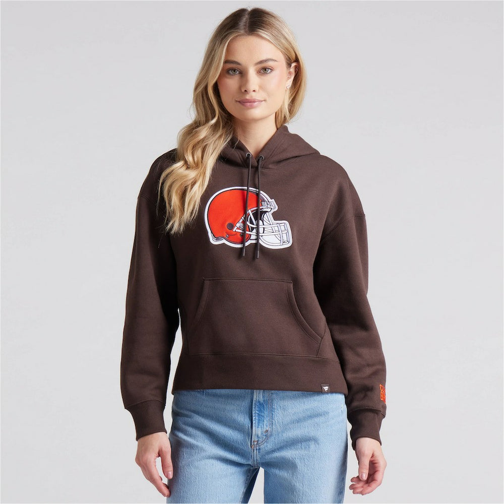 Cleveland Browns Women's Legacy Fleece Pullover Hoodie - Brown sale