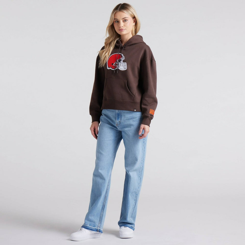 Cleveland Browns Women's Legacy Fleece Pullover Hoodie - Brown sale